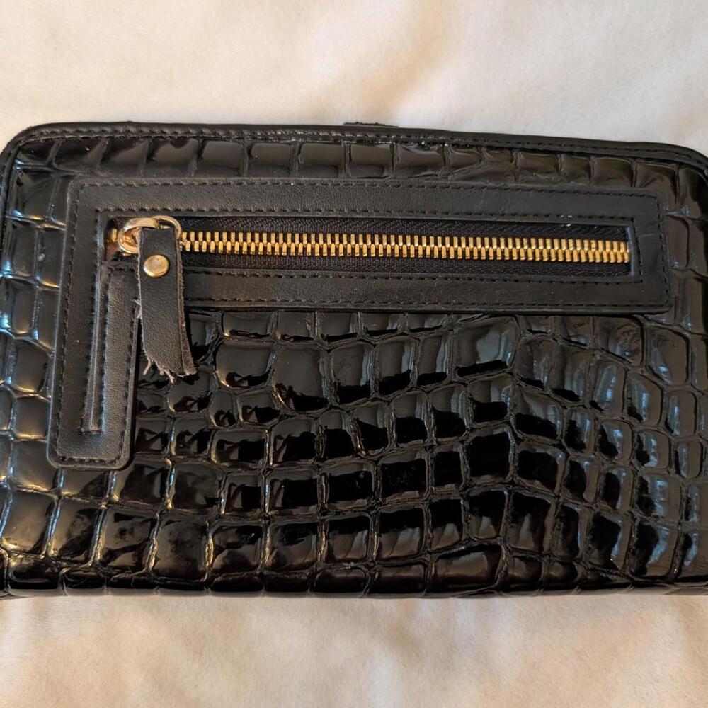 Spartina 449 Black Croc. Wallet - Picture 2 of 3